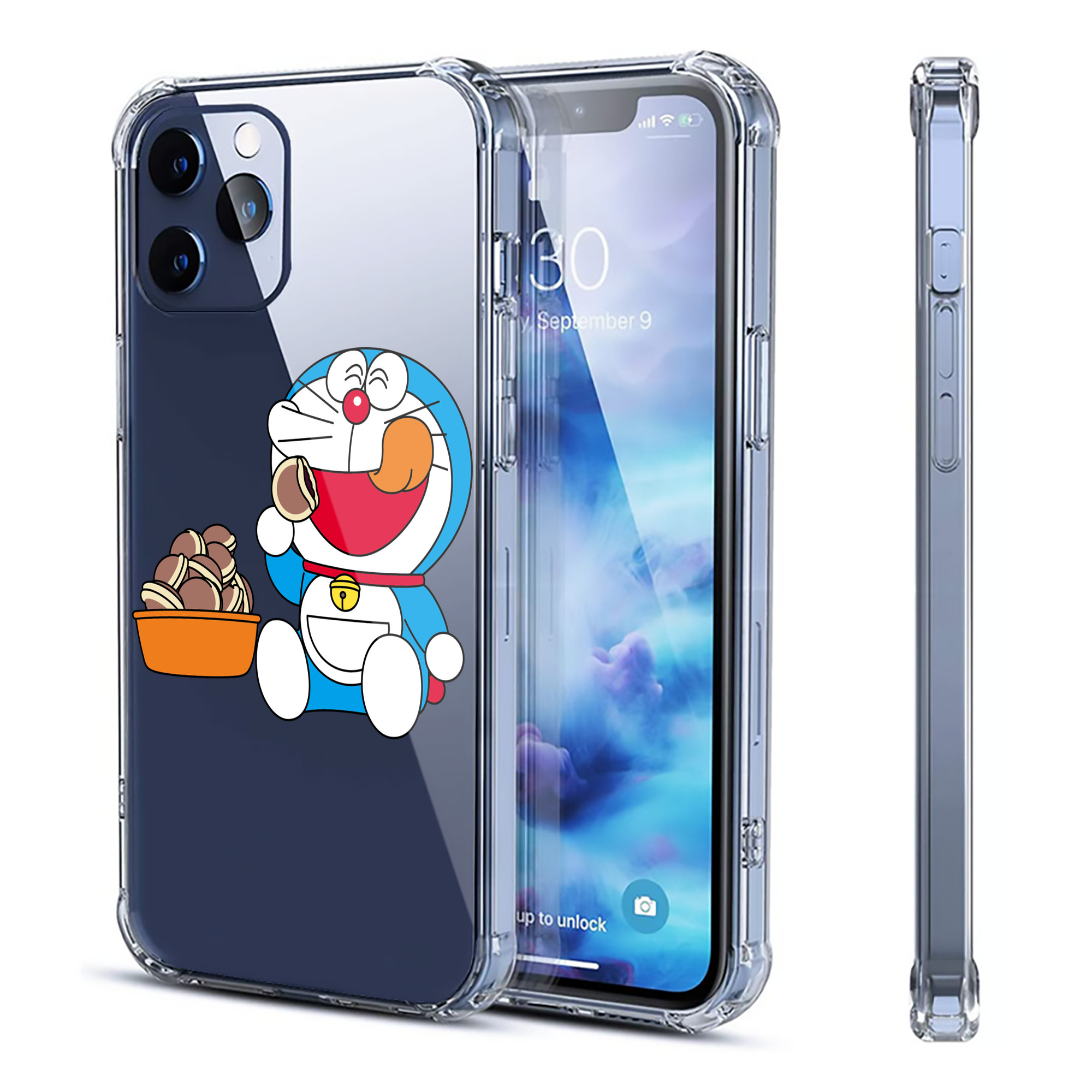 （画像用） ドラえもん Doraemon 【iPhone 12シリーズ対応】透明スマホケース（クリアソフトケース）
